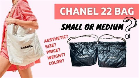 chanel 22 size|chanel 22 size comparison.